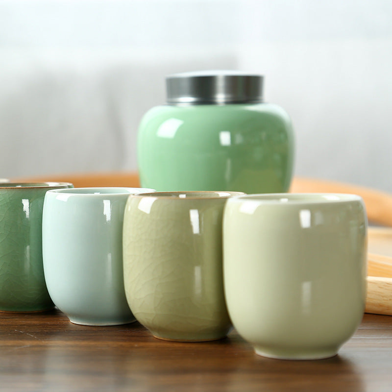mini ceramic tea cup – warm glaze finish