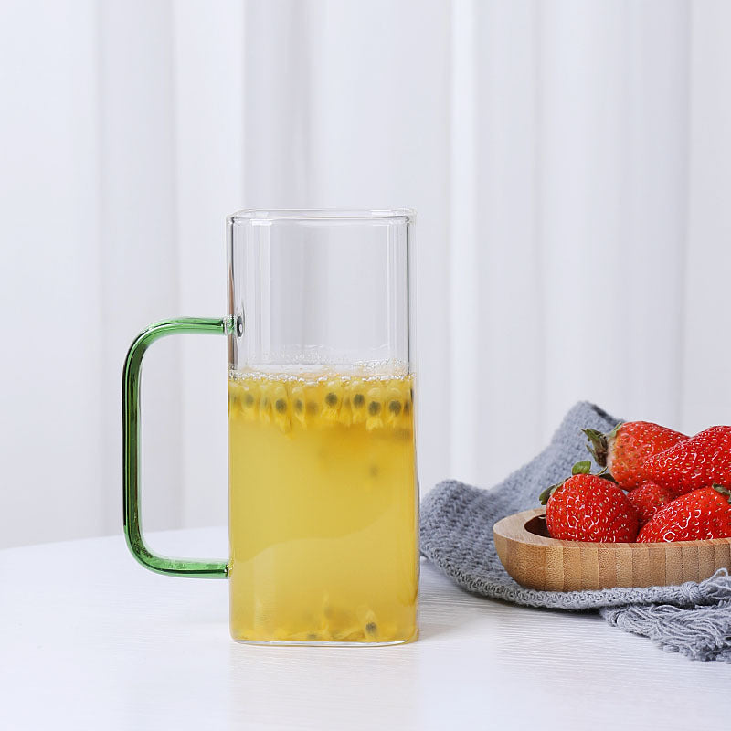 glass cup with straw — 400ml