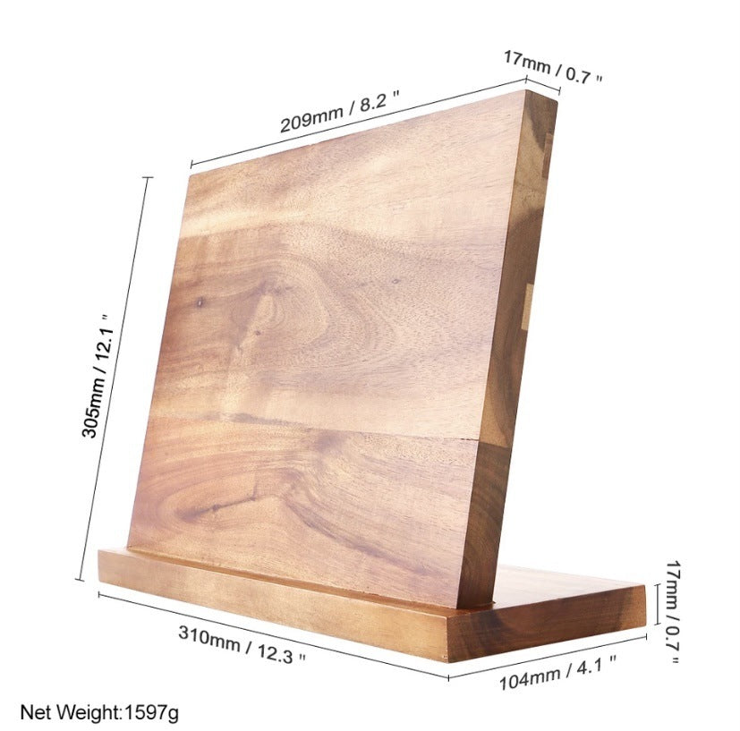 kitchen magnetic wooden knife holder