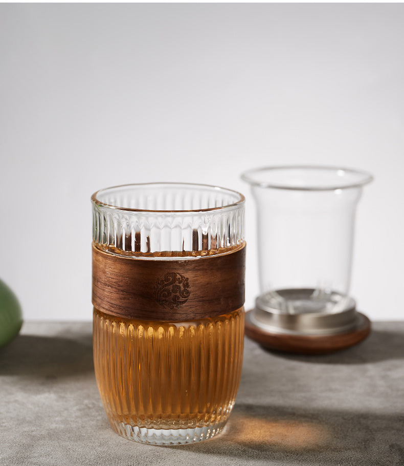 glass cup with lid