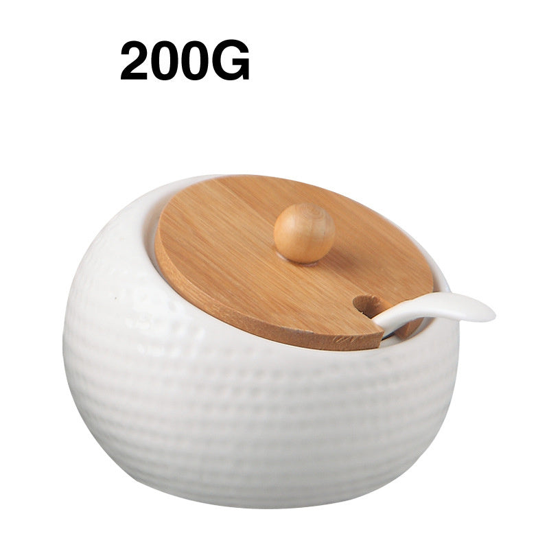 ceramic seasoning jar – with bamboo detail