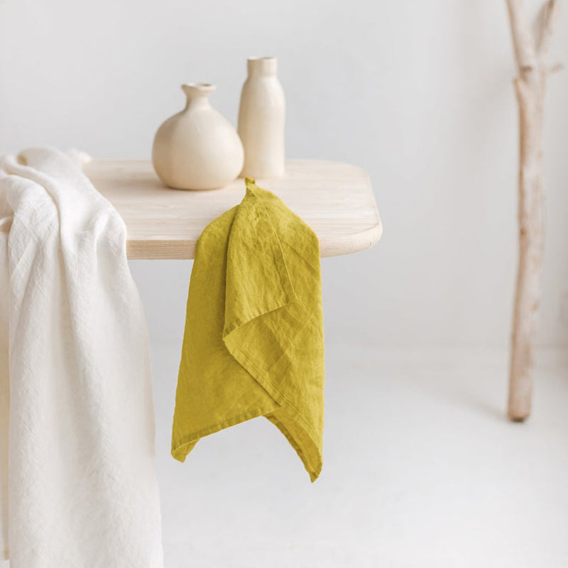 linen hanging tea towel