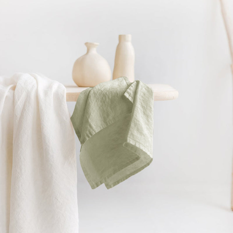 linen hanging tea towel
