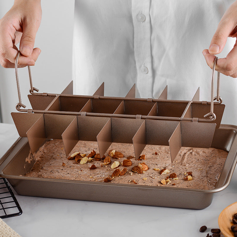 non-stick brownie pan – square, thick base in matte brown