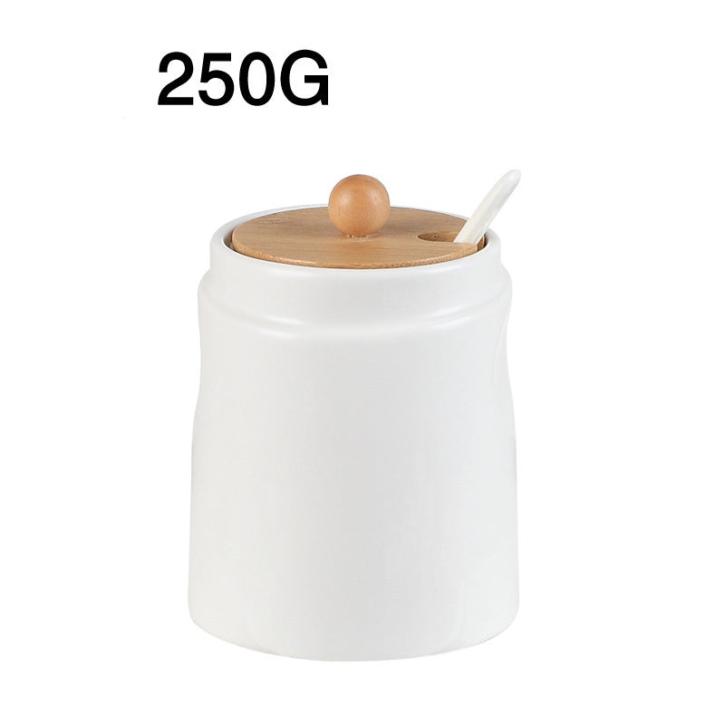 ceramic seasoning jar – with bamboo detail