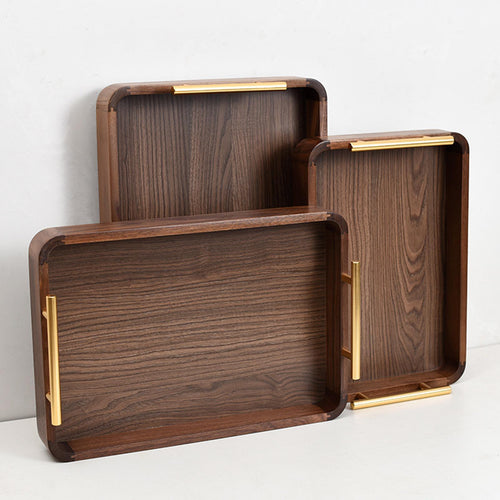black walnut rectangular tray