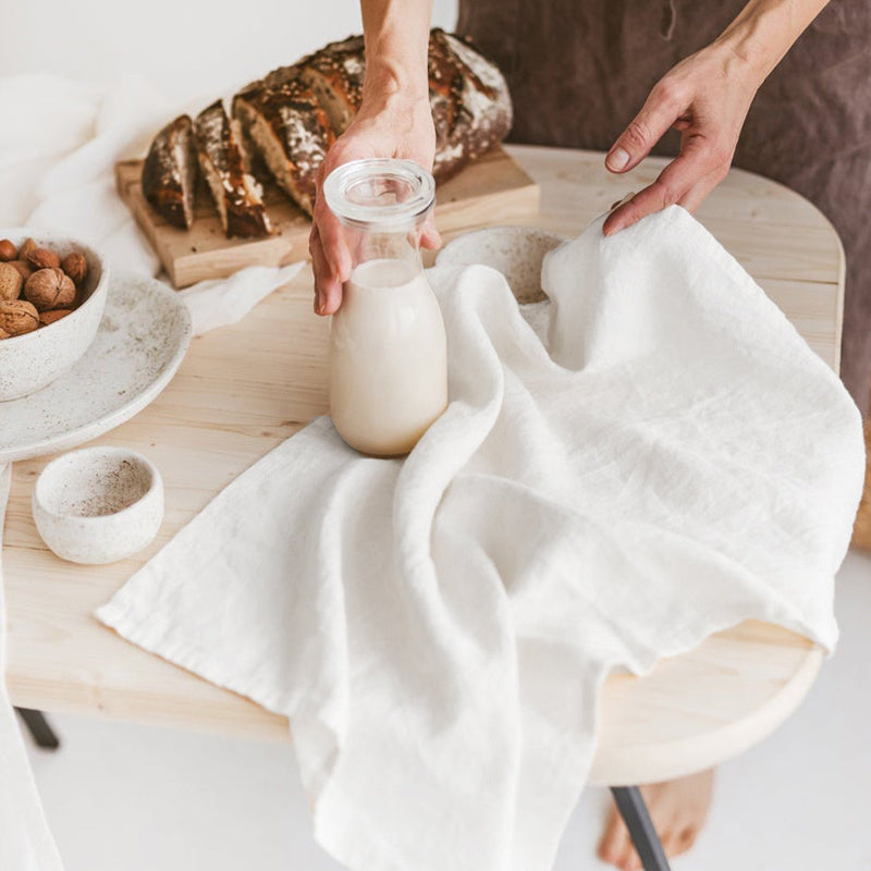 linen hanging tea towel