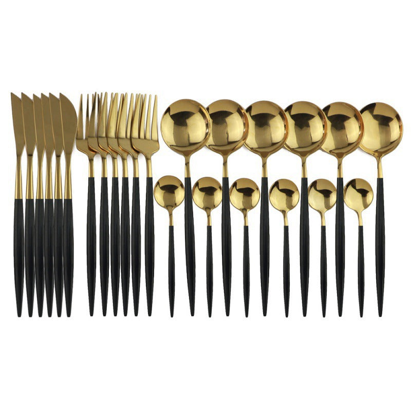 white gold 24pc cutlery set