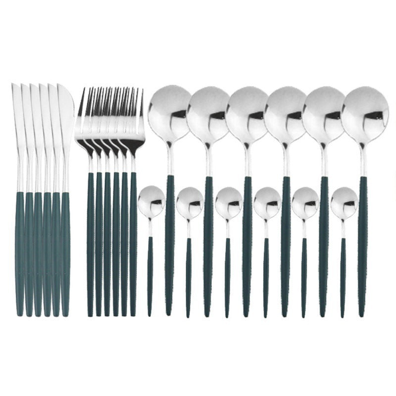 white gold 24pc cutlery set