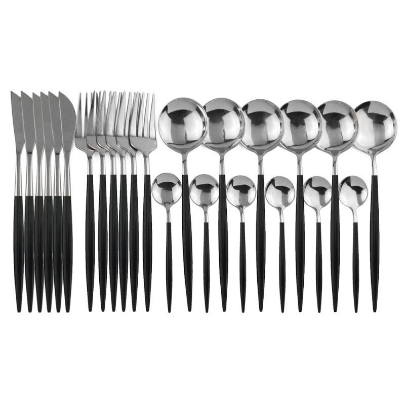 white gold 24pc cutlery set