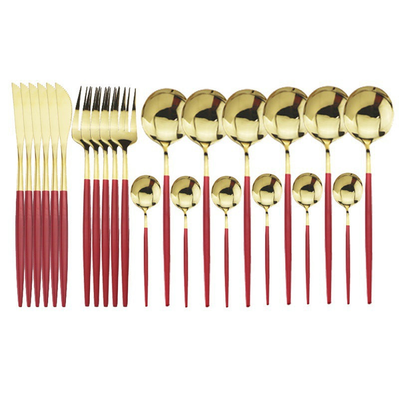 white gold 24pc cutlery set