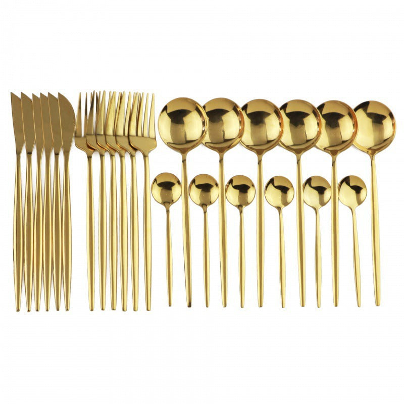 white gold 24pc cutlery set