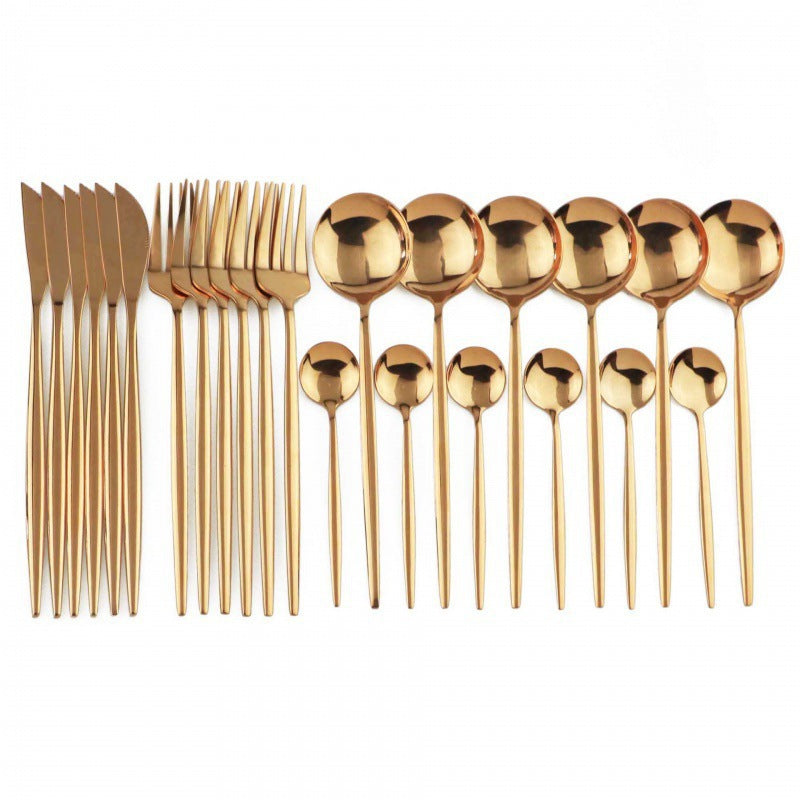 white gold 24pc cutlery set