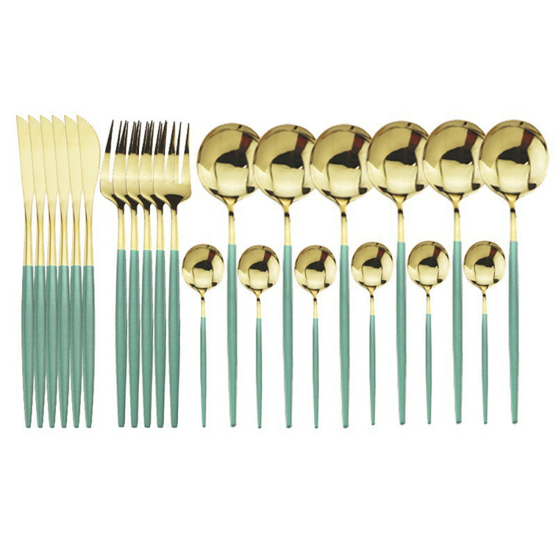white gold 24pc cutlery set