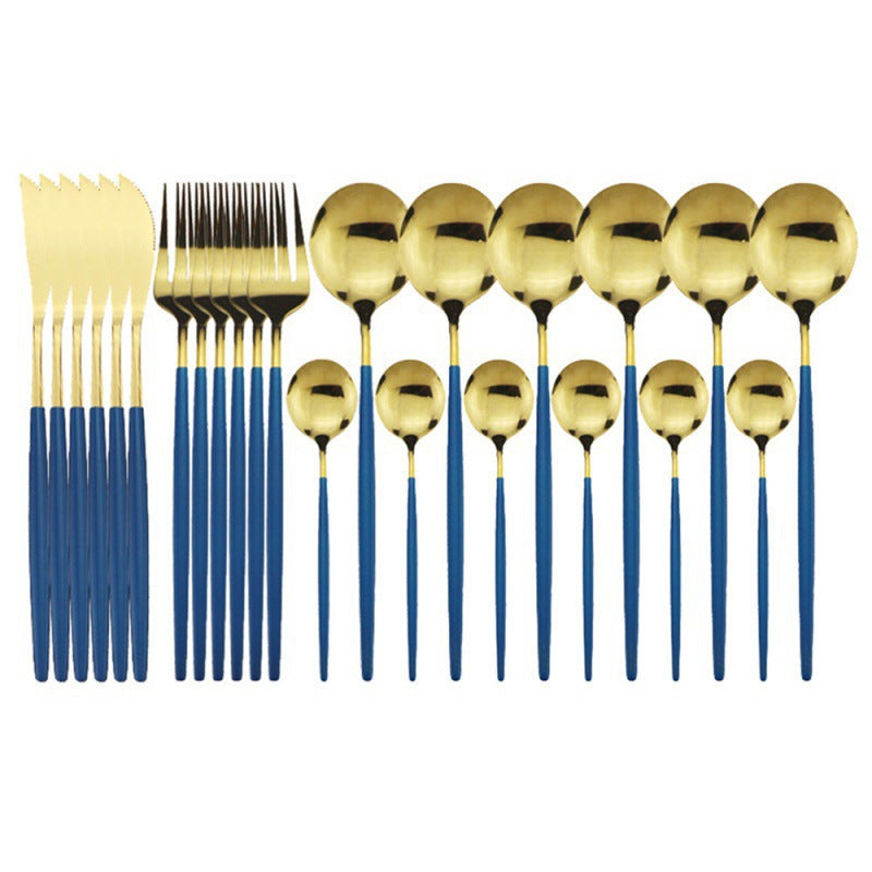 white gold 24pc cutlery set
