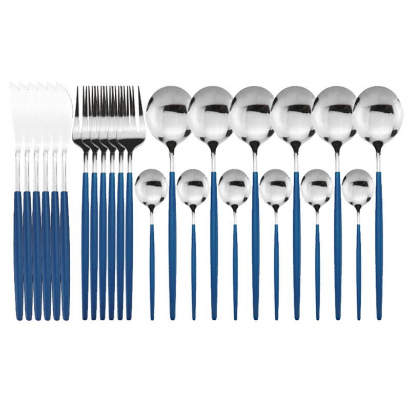 white gold 24pc cutlery set