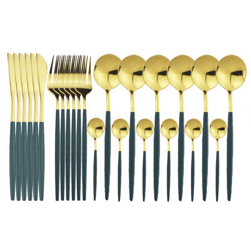 white gold 24pc cutlery set