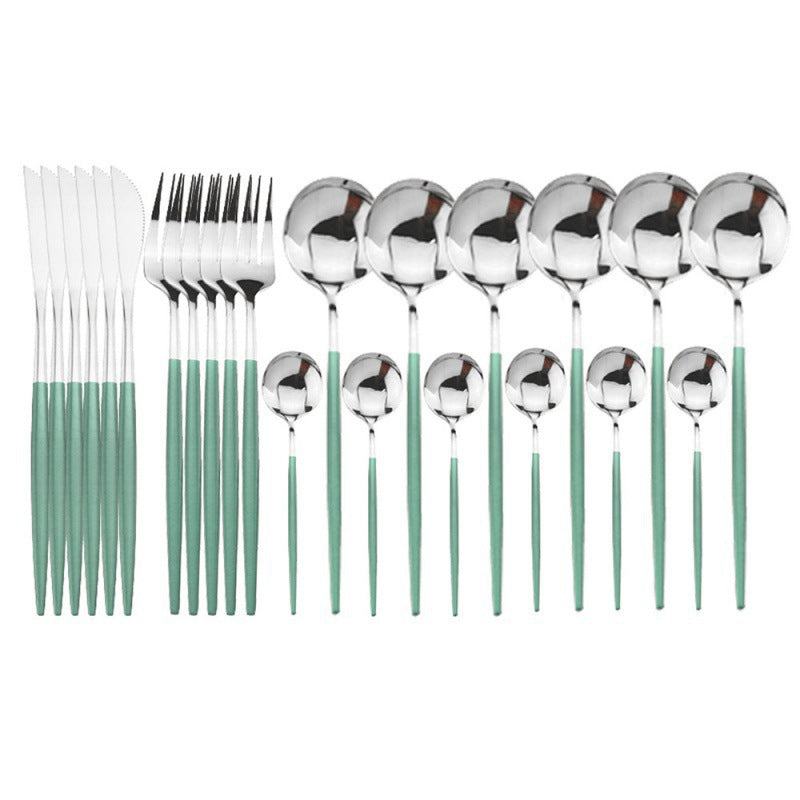 white gold 24pc cutlery set