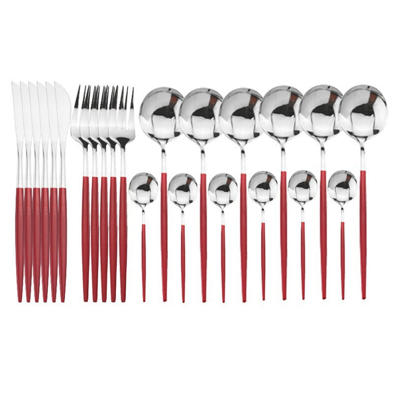 white gold 24pc cutlery set