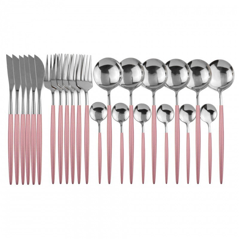 white gold 24pc cutlery set