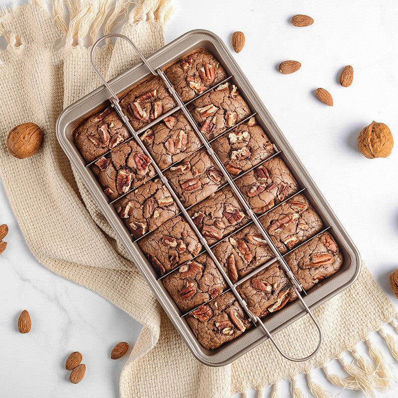 non-stick brownie pan – square, thick base in matte brown