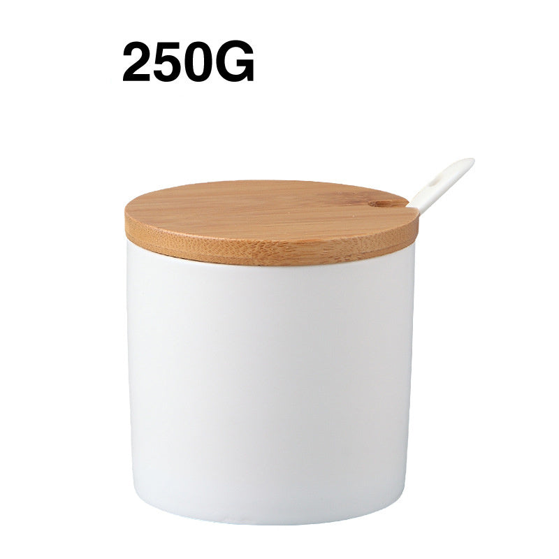 ceramic seasoning jar – with bamboo detail