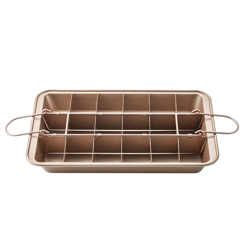 non-stick brownie pan – square, thick base in matte brown