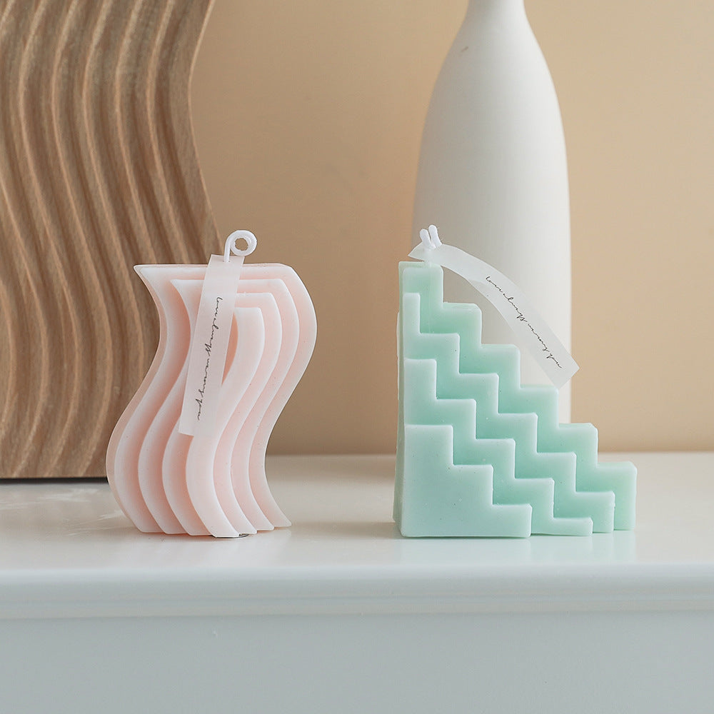 geometric scented candle – nordic-style for calm spaces